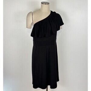 NWT Lane Bryant Black One Shoulder Dress Womens 14 Party Cocktail Knee Length